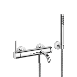 Meta Single-Lever Bath Mixer For Wall-Mounting With Hand Shower Set