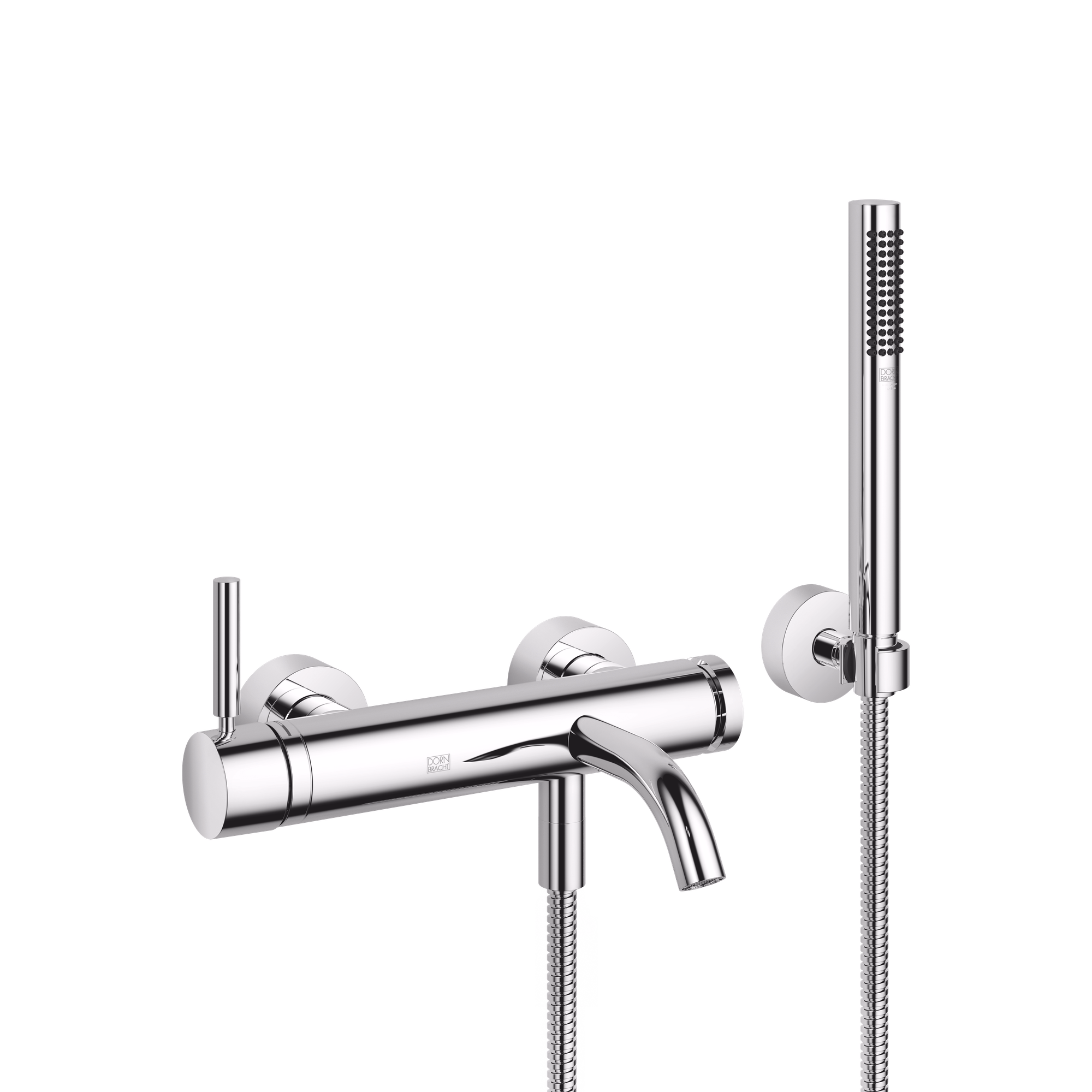 Dornbracht Meta Single-Lever Bath Mixer For Wall-Mounting With Hand Shower Set
