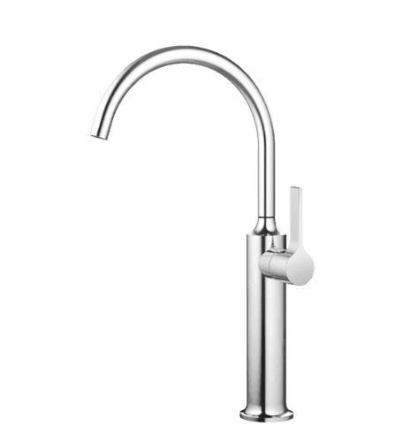 Vaia Single Lever Basin Mixer With Raised Base - 201 mm Projection