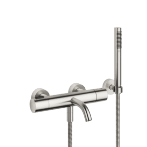 Meta Bath Thermostat For Wall Mounting With Hand Shower Set - Brushed Champagne