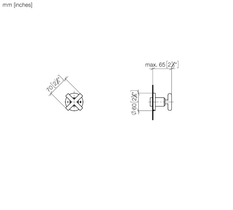 Tara Concealed Two-Way Diverter With Cross Handle - Image 2