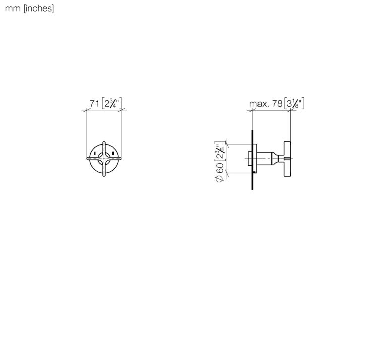 Vaia Concealed Cross Handle Two And Three-Way Diverter - Image 3