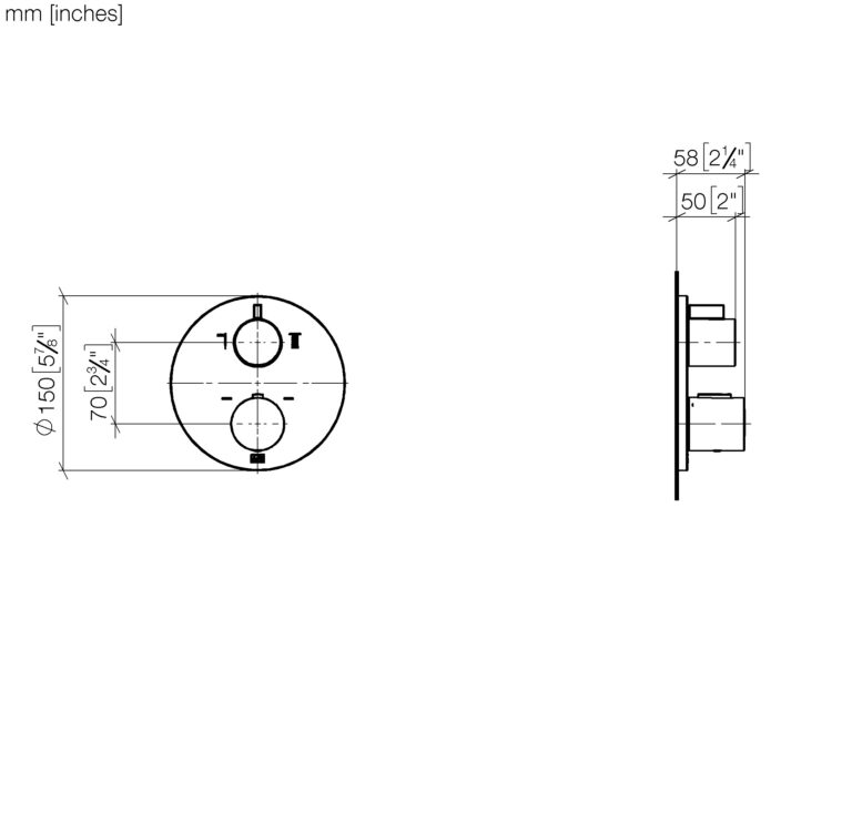Concealed Thermostat With Two Function Volume Control - Image 2