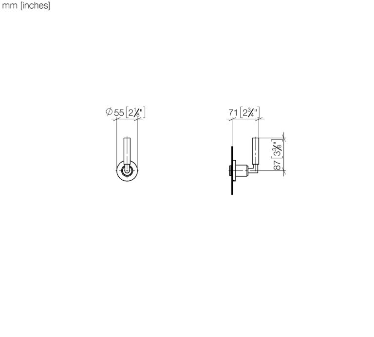 Tara Wall Valve Lever Handle Clockwise Closing - Image 2