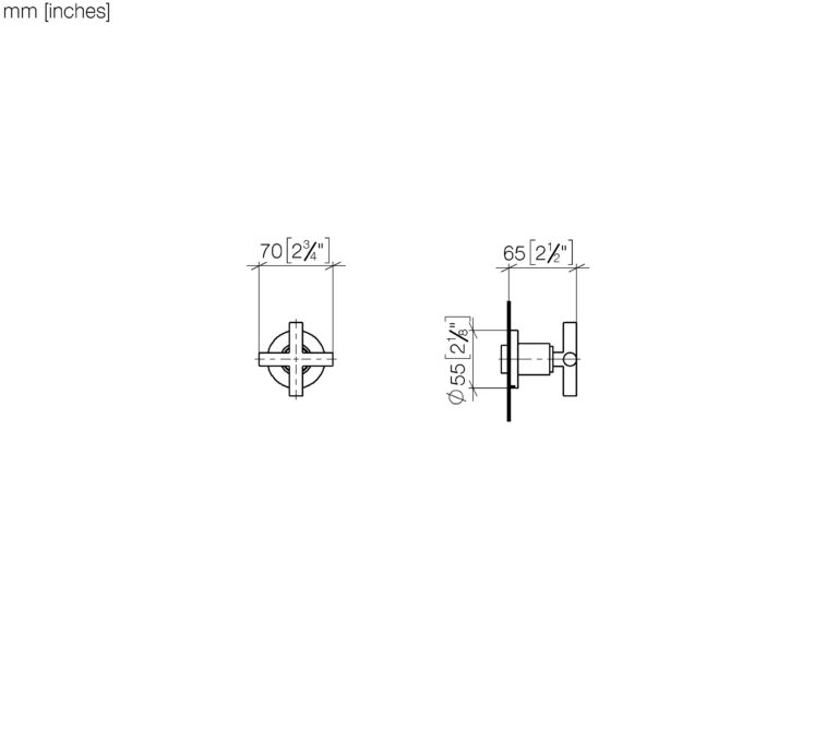 Tara Wall Valve Cross Handle - Image 2