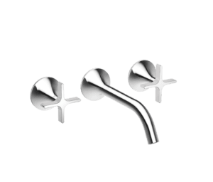 Vaia Wall Mounted Cross Handle Basin Mixer