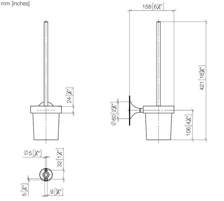 Vaia Toilet Brush Set Wall Model - Image 2