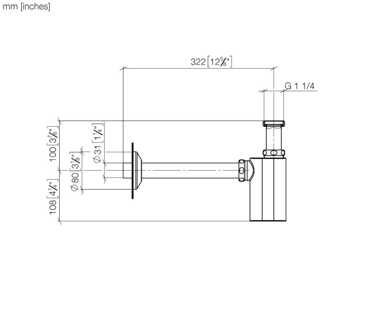 Siphon For Basin 1 1/4" - Image 2