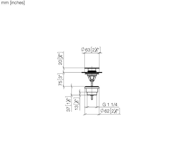 Basin Waste With Push Fastening 1 1/4" - Image 2