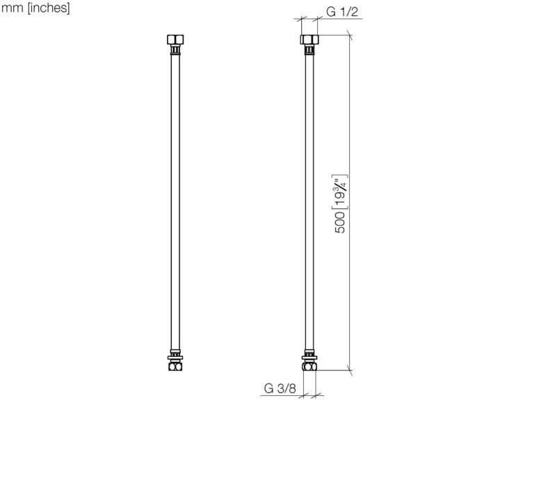 High Pressure Hose Set - 2 x 1/2" x 3/8" - Image 2