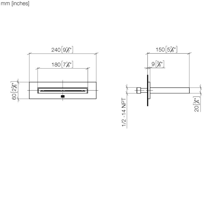 Water Sheet Cascade Bath Spout Wall Mounting - Image 2