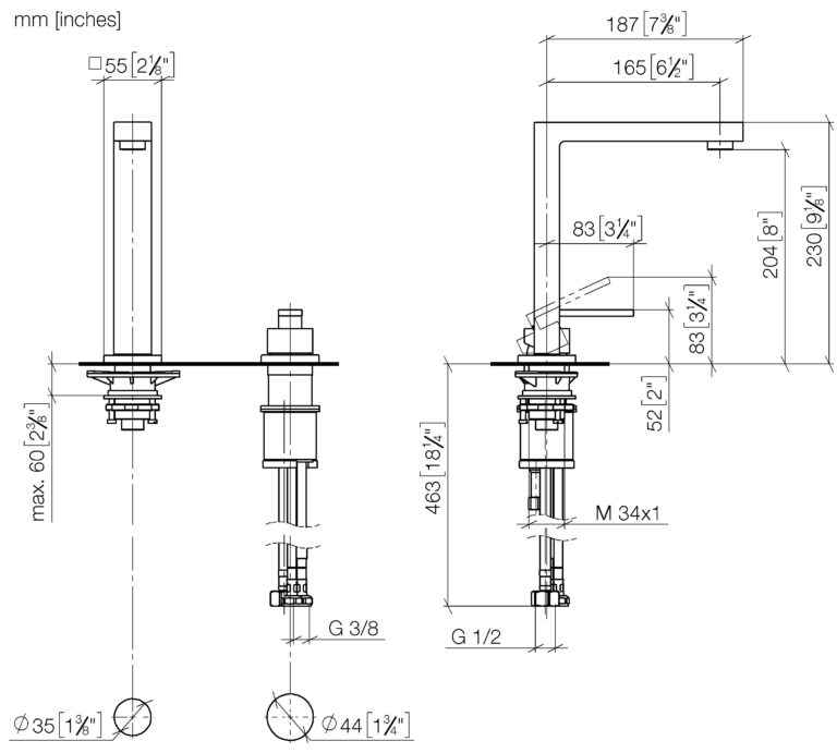 Lot Bar Tap Two-Hole Mixer - Image 2