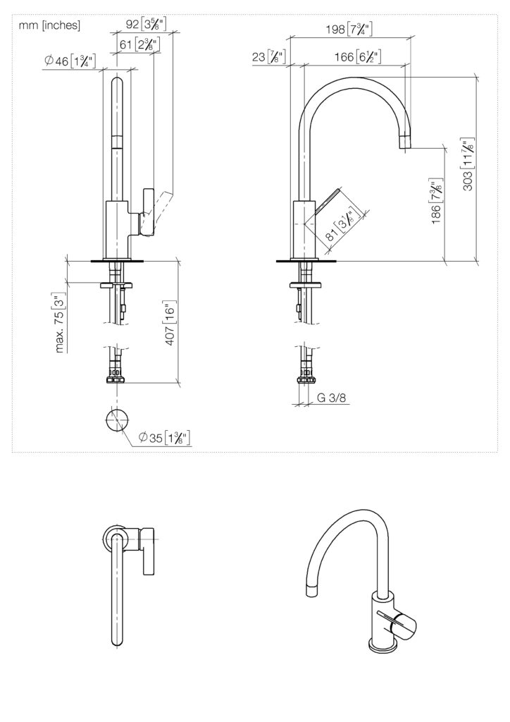 Tara Ultra Bar Tap Single Lever Mixer - Image 2