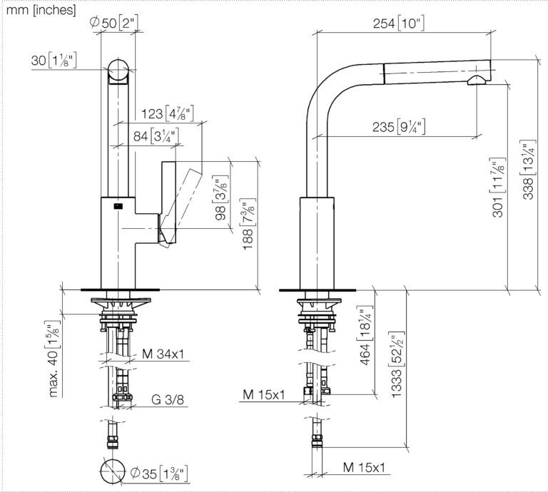 Elio Single Lever Mixer Pull-Out Spray - Image 2
