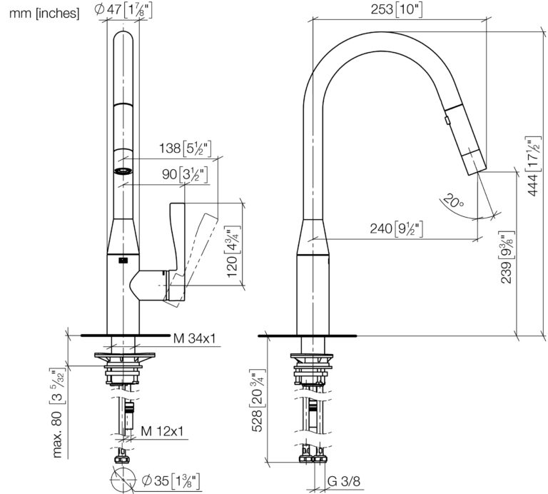 Sync Single Lever Mixer Pull-Down With Spray - Image 2