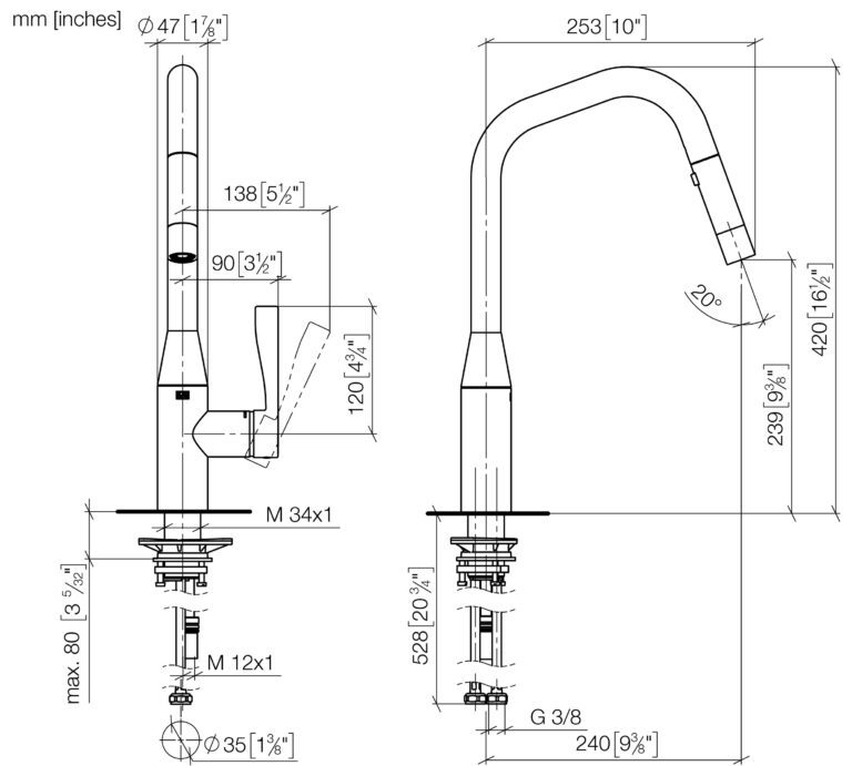 Sync Single Lever Mixer Pull-Down With Spray - Image 2