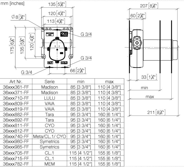 xTOOL Concealed Thermostat Module Without Volume Control 3/4" - Image 2
