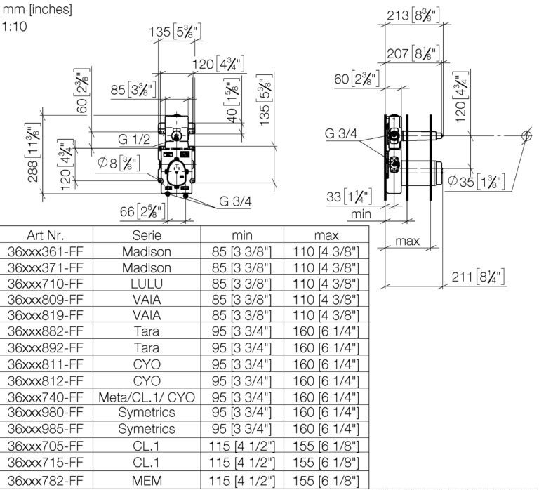 xTOOL Concealed Thermostat Module With 1 Valve 3/4" - Image 2