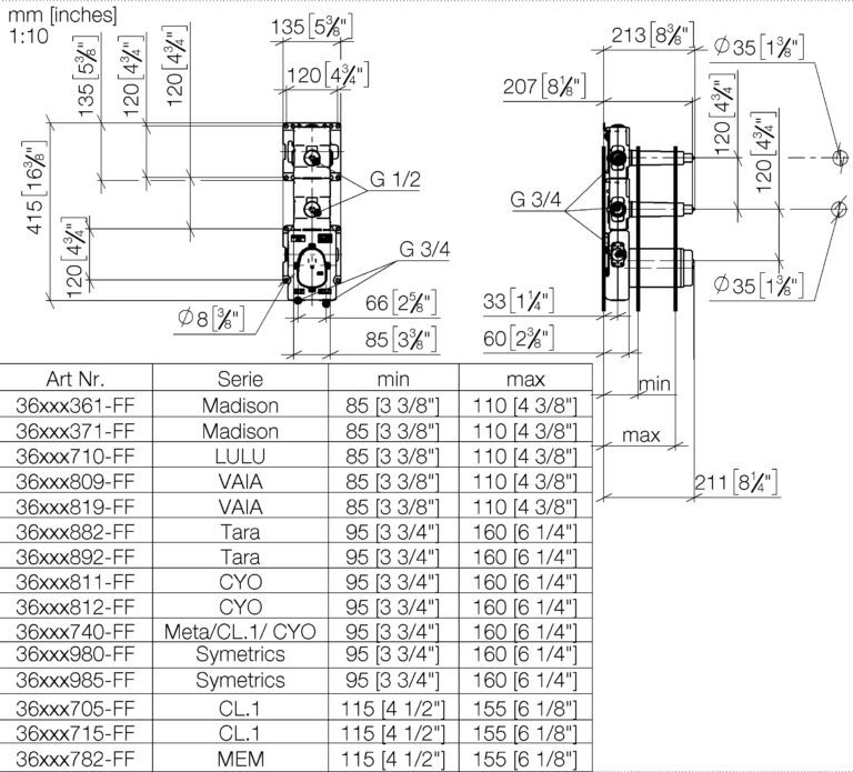 xTOOL Concealed Thermostat Module With 2 Valve 3/4" - Image 2
