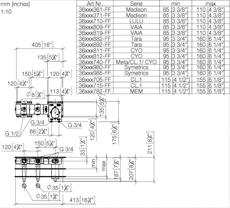 xTOOL Concealed Thermostat Module With 2 Valves 3/4" - Image 2