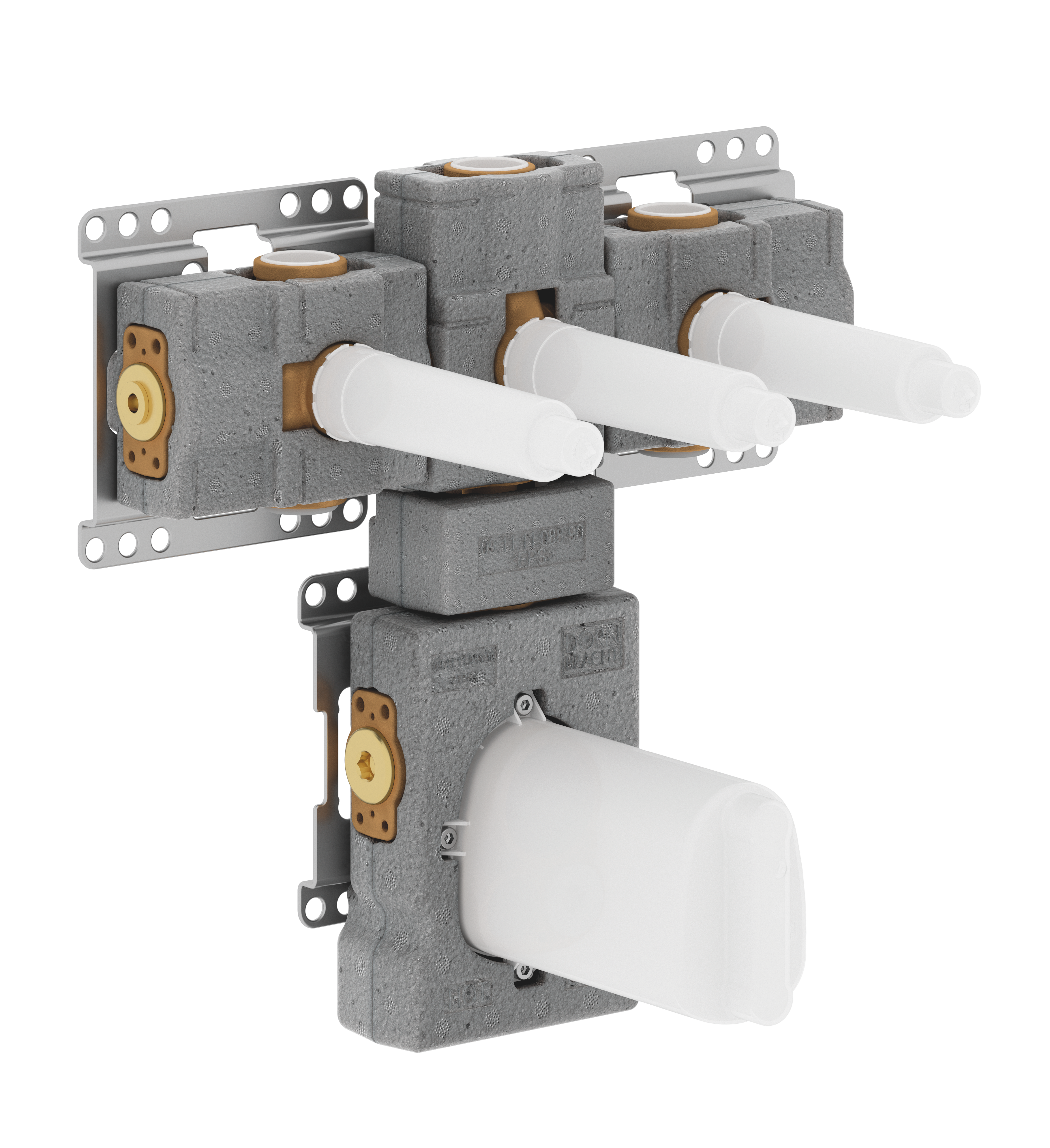 xTOOL Concealed Thermostat Module With 3 Valves 3/4 - Wall Valves Horizontal / Thermostat Below