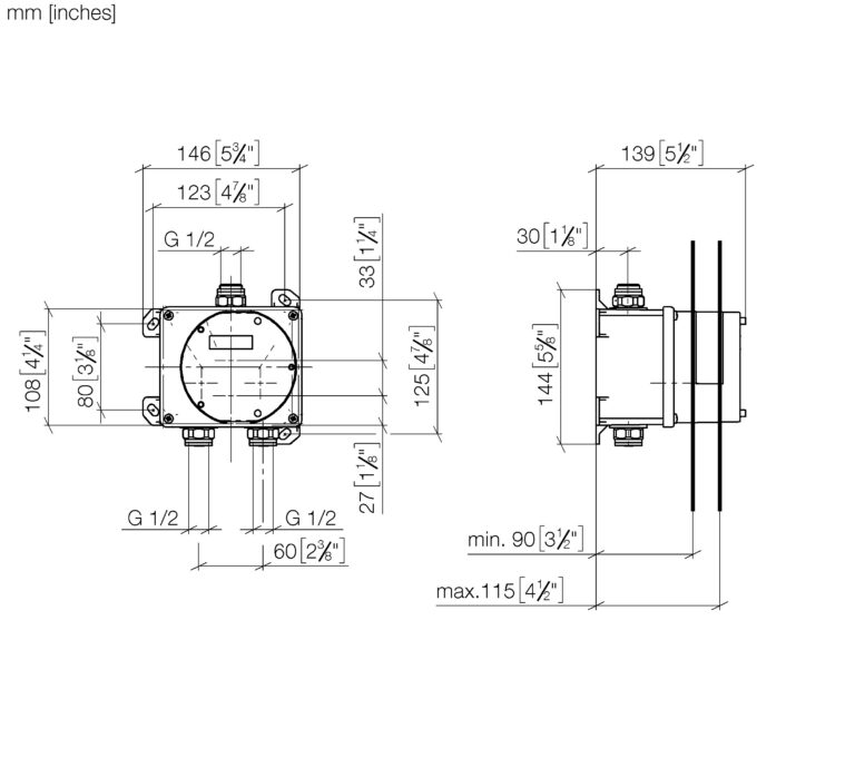 eSET Touchfree Basin Mixer With Temp Setting For Combining With Wall-Mounted Fittings - Image 2