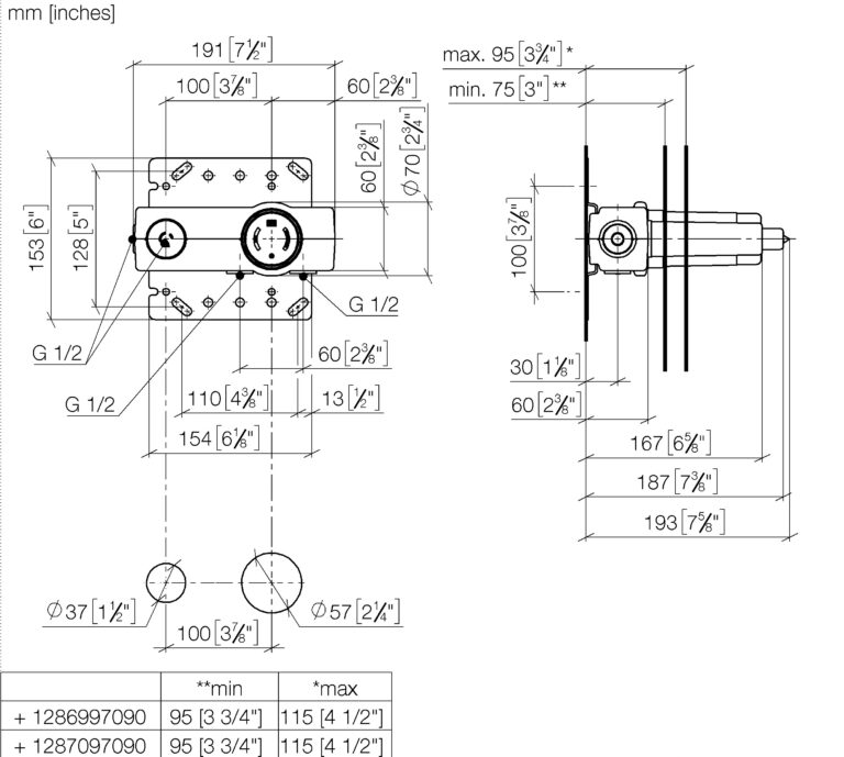 Concealed Wall-Mounted Single-Lever Mixer - Image 2