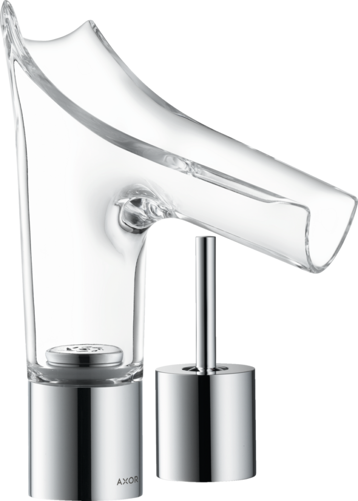 Starck V 2-Hole Basin Mixer 110 With Glass Spout