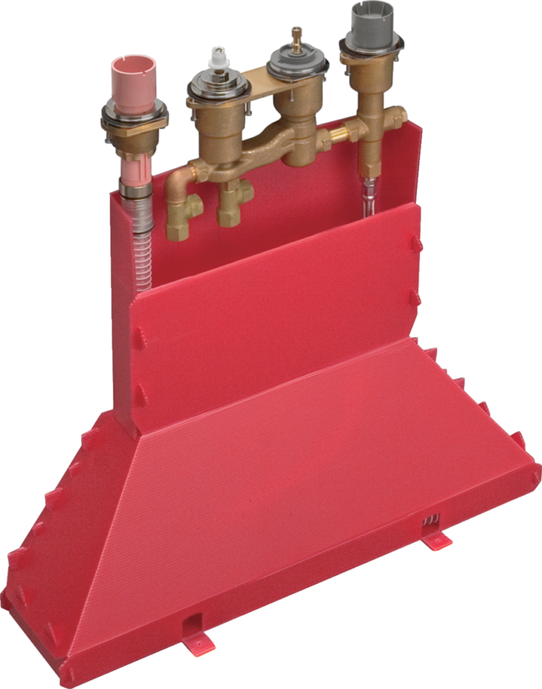Basic Set For 4-hole Rim-Mounted Thermostatic Bath Mixer