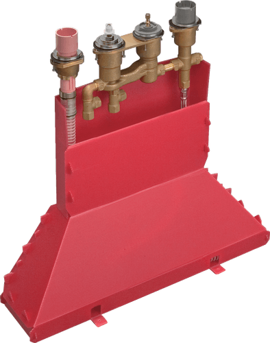 Basic Set For 4-hole Rim-Mounted Thermostatic Bath Mixer