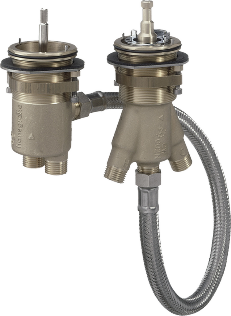 Concealed Part For 2-Hole Rim-Mounted Thermostatic Bath Mixer