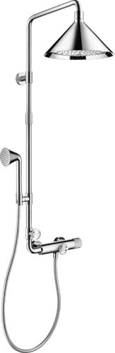 Showerpipe Thermostatic Mixer & 2Jet Overhead