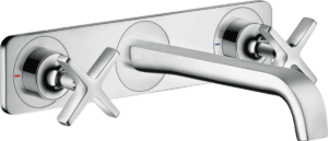 Citterio E 3-Hole Basin Wall Mounted With 220mm Spout & Plate