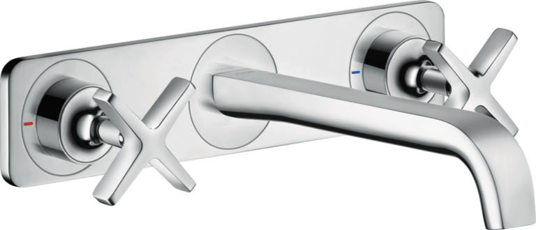 Citterio E 3-Hole Basin Wall Mounted With 220mm Spout & Plate