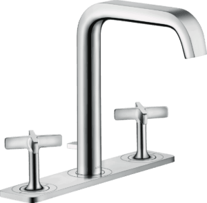 Citterio E 3-Hole Basin Mixer 170 With Plate & Pop-Up Waste