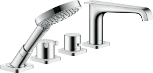 Citterio E 4-Hole Tile-Mounted Thermostatic Bath Mixer