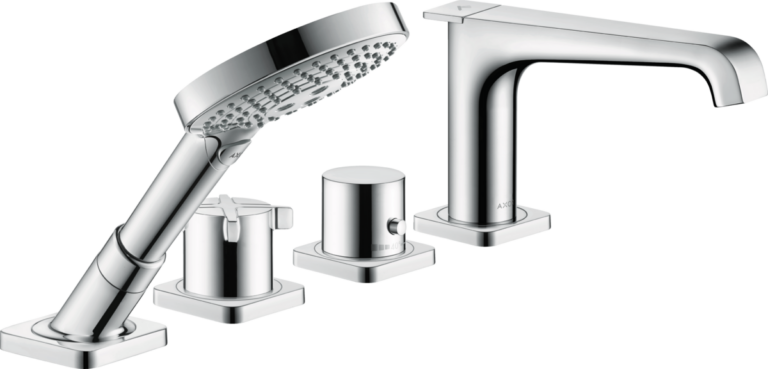 Citterio E 4-Hole Tile-Mounted Thermostatic Bath Mixer