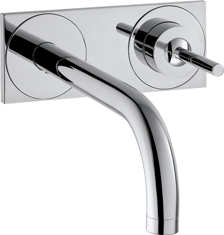 Uno Single Lever Basin Mixer With Back Plate - Wall-Mounted