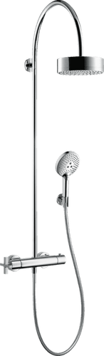 Citterio Showerpipe With Thermostatic Mixer & 1jet Overhead Shower