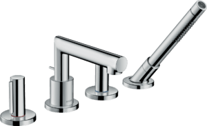 Uno 4-Hole Rim-Mounted Bath Mixer Zero Handle
