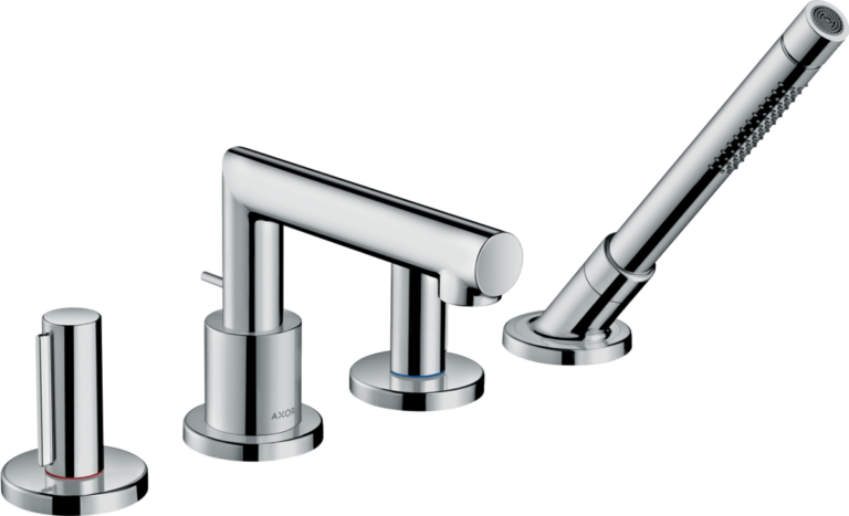 Uno 4-Hole Rim-Mounted Bath Mixer Zero Handle