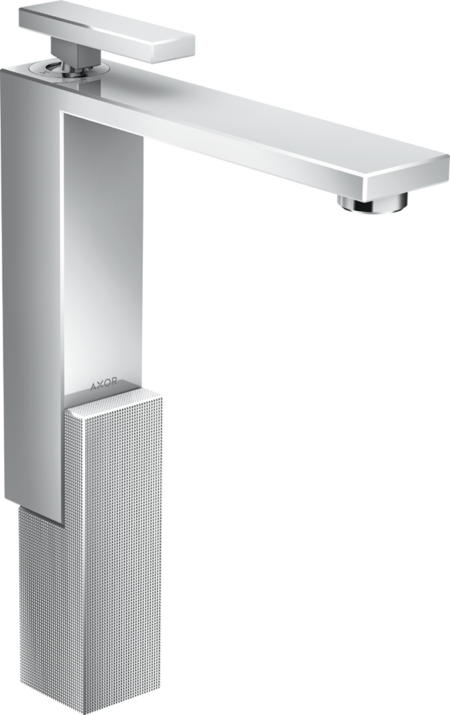AXOR Edge Single Lever Basin Mixer 280 With Push-Open Waste Set - Diamond Cut