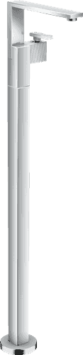 AXOR Edge Single Lever Basin Mixer Floor-Standing With Push-Open Waste - Diamond Cut