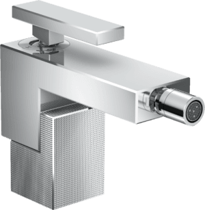 AXOR Edge Single Lever Bidet Mixer With Push-Open Waste Set - Diamond Cut