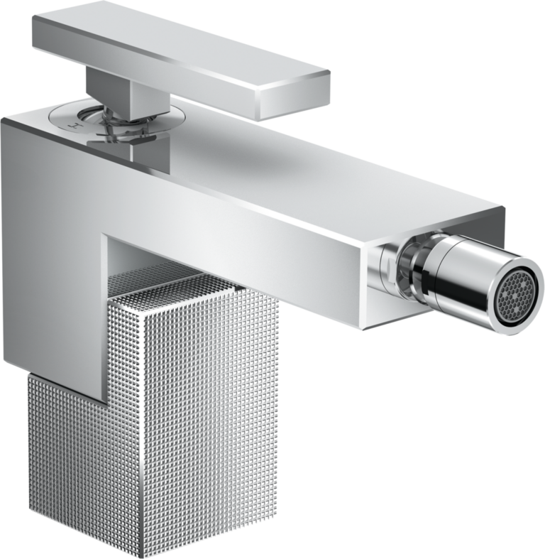 AXOR Edge Single Lever Bidet Mixer With Push-Open Waste Set - Diamond Cut