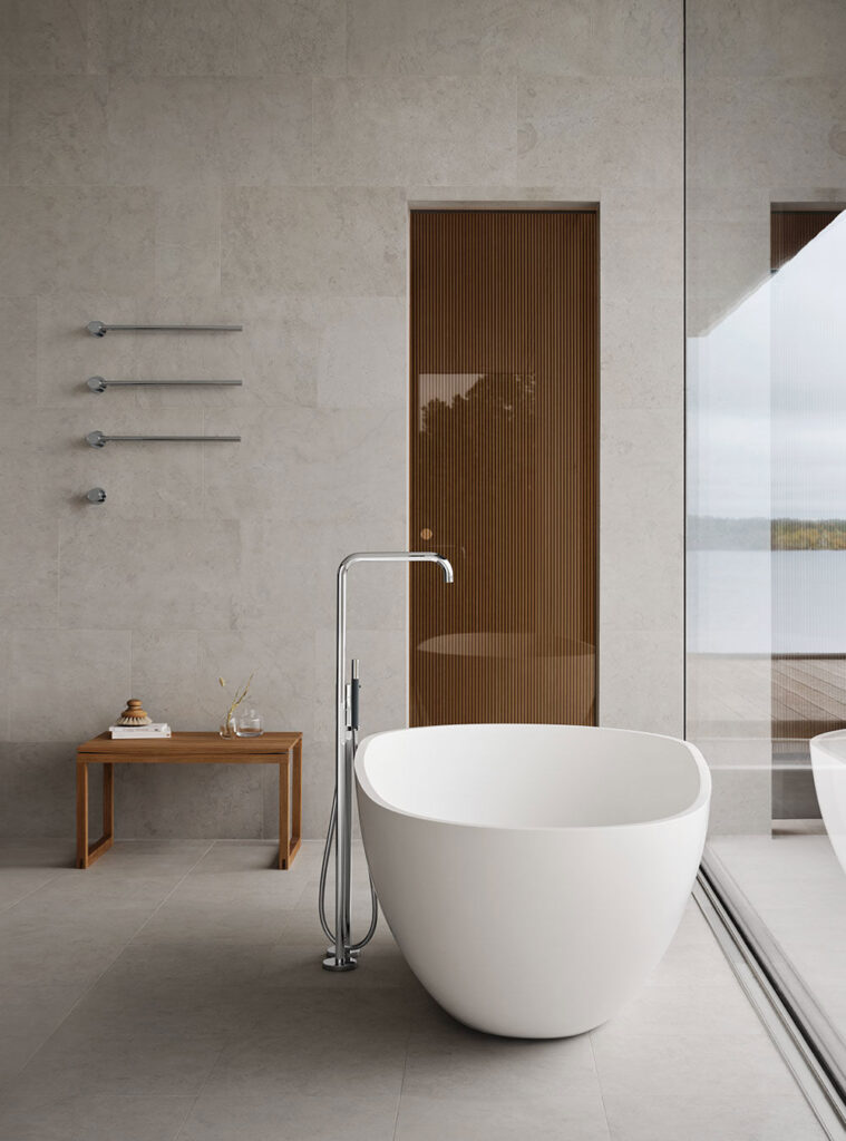 FS1 Free-Standing Bath Mixer With Hand Shower - Height 1080 mm
