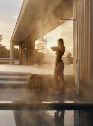 FS3 Free-Standing Thermostatic Shower With Hand Shower