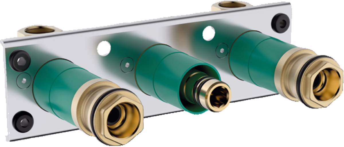 Basic Set For ShowerTablet 600 Thermostatic Mixer Universal for Exposed Installation for 2 Outlets
