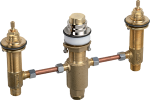 Basic Set 3-Hole Rim-Mounted Bath Mixer