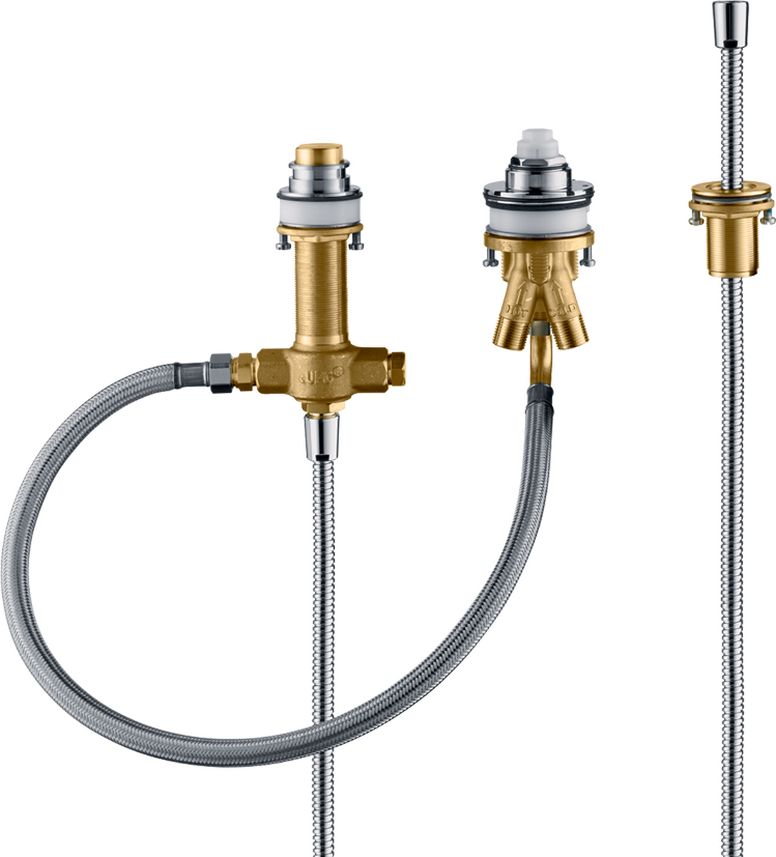Basic Set for 3-Hole Rim Mounted Bath Mixer